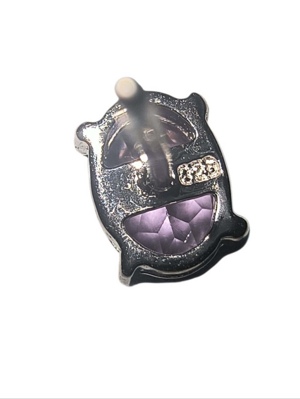 Faceted Purple Amethyst Gemstone And Sterling Silver Post Earrings - Picture 8 of 9